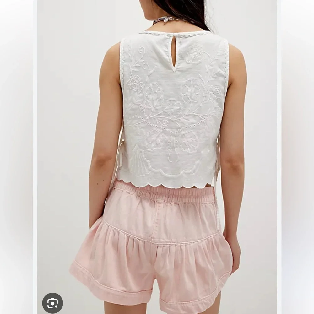 We The Free People Fleur Denim Tiered High Waist Shorts S - Picture 3 of 6